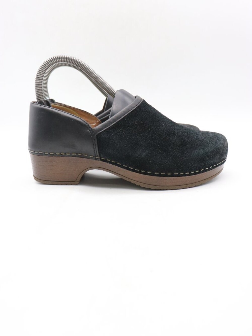Dansko Brenna Clogs Women's 36 Black Burnished Suede Comfort Nursing Shoes